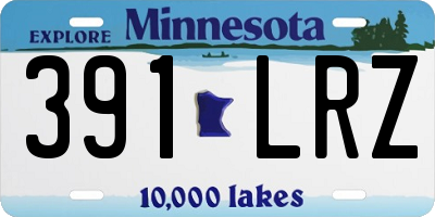 MN license plate 391LRZ