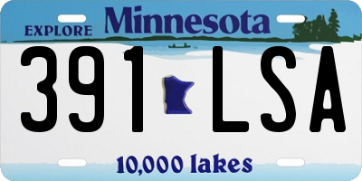 MN license plate 391LSA