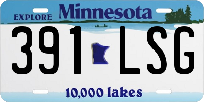 MN license plate 391LSG