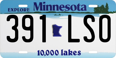 MN license plate 391LSO