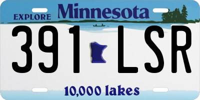 MN license plate 391LSR