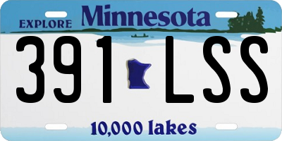 MN license plate 391LSS