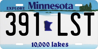 MN license plate 391LST