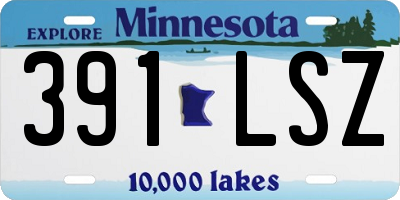 MN license plate 391LSZ