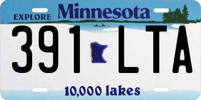 MN license plate 391LTA