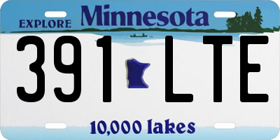 MN license plate 391LTE