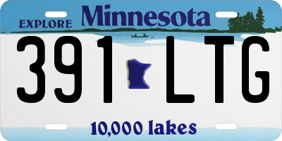 MN license plate 391LTG