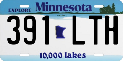 MN license plate 391LTH