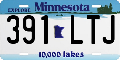 MN license plate 391LTJ