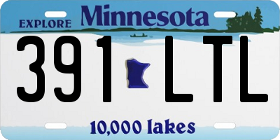 MN license plate 391LTL
