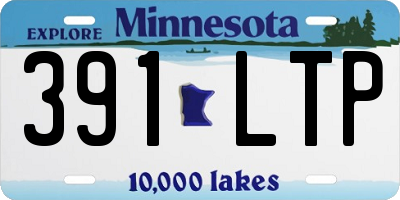 MN license plate 391LTP