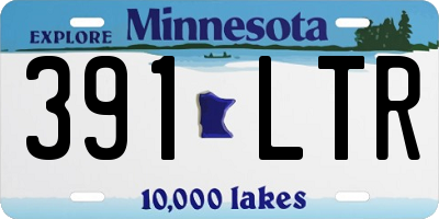 MN license plate 391LTR