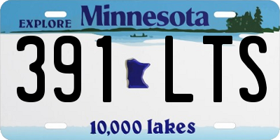 MN license plate 391LTS