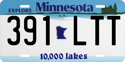 MN license plate 391LTT