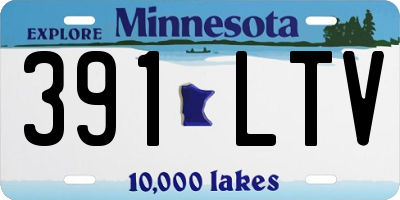MN license plate 391LTV