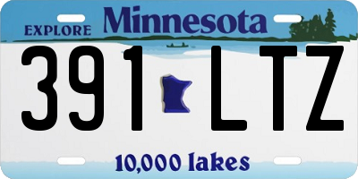 MN license plate 391LTZ