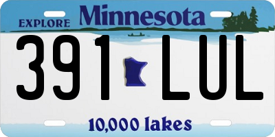 MN license plate 391LUL
