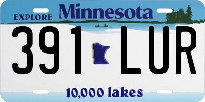 MN license plate 391LUR