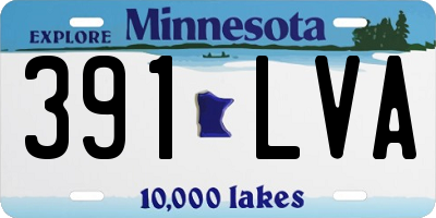 MN license plate 391LVA
