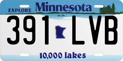 MN license plate 391LVB