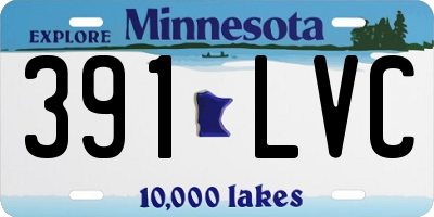 MN license plate 391LVC