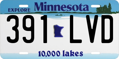 MN license plate 391LVD