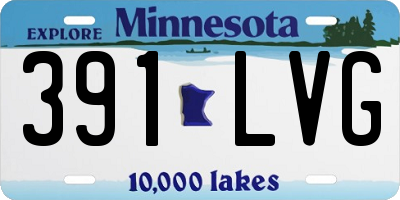 MN license plate 391LVG