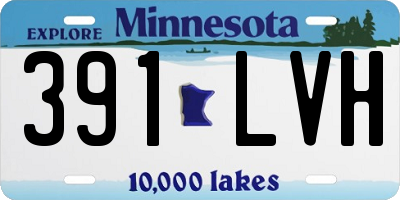 MN license plate 391LVH