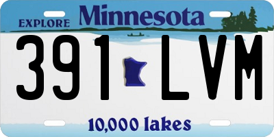 MN license plate 391LVM