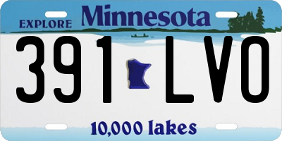 MN license plate 391LVO
