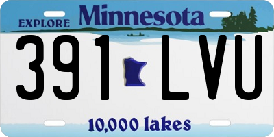 MN license plate 391LVU