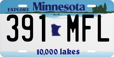 MN license plate 391MFL