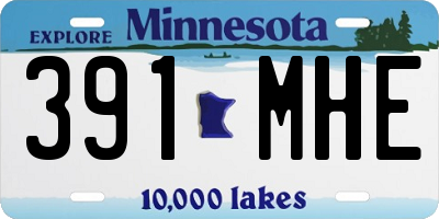 MN license plate 391MHE