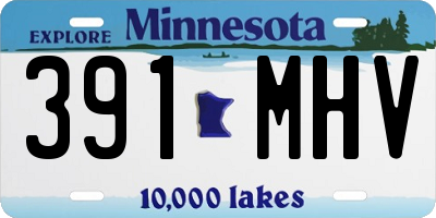 MN license plate 391MHV
