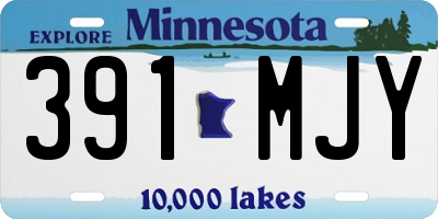 MN license plate 391MJY
