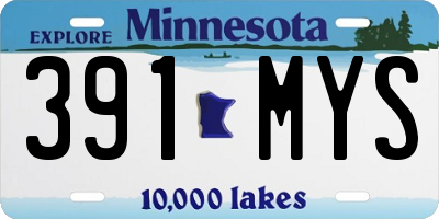 MN license plate 391MYS