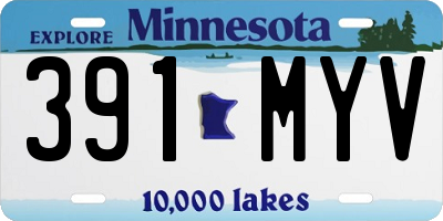 MN license plate 391MYV