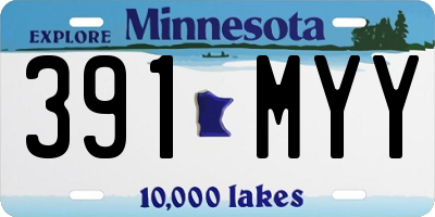 MN license plate 391MYY