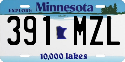 MN license plate 391MZL