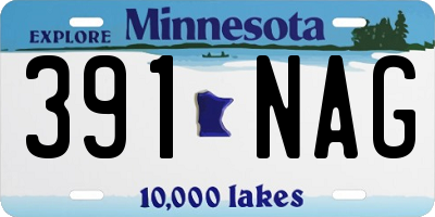 MN license plate 391NAG