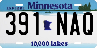 MN license plate 391NAQ
