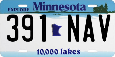 MN license plate 391NAV