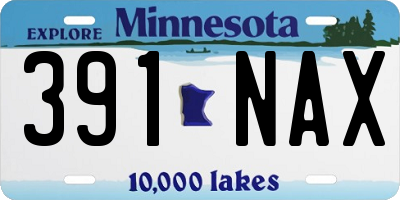 MN license plate 391NAX