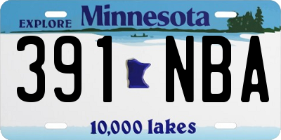 MN license plate 391NBA