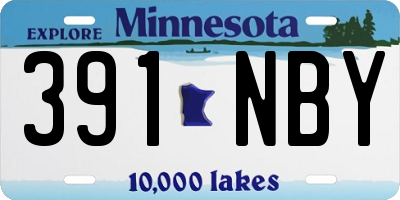 MN license plate 391NBY