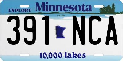 MN license plate 391NCA