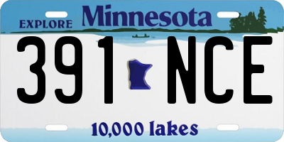 MN license plate 391NCE