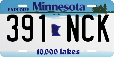 MN license plate 391NCK