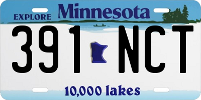 MN license plate 391NCT
