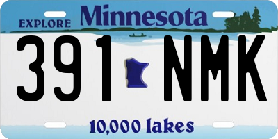 MN license plate 391NMK